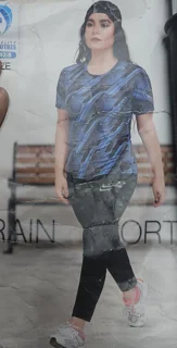 ست ورزشی تیشرت و لگ زنانه سایز بزرگ rain sport