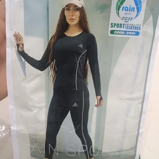 ست ورزشی تیشرت انگشتی و شلوار rain sport